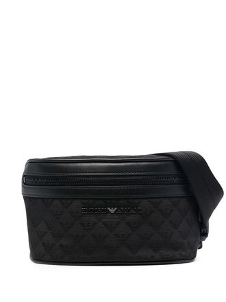Emporio Armani Marsupio con monogramma - Nero