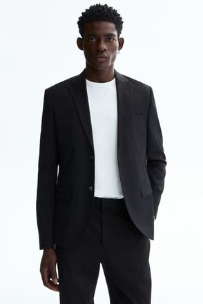 H&M Regular-fit Single-breasted Jacket in Black at Nordstrom, Size 42