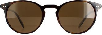 Oliver Peoples Round Horn True Brown Polarized Riley OV5004SU