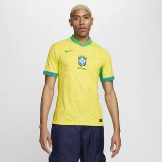 Nike Brazil 2024 Match Home Nike Mens Dri-FIT ADV Soccer Authentic Jersey in Yellow | FJ4270-706