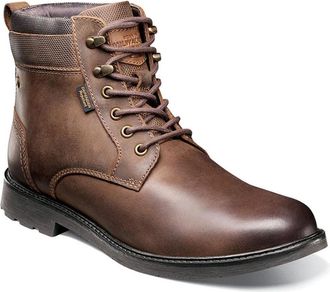 Nunn Bush Mens Nunn Bush 1912 Boot Brown Leather Plain Toe Ankle Combat Boot GAL1978