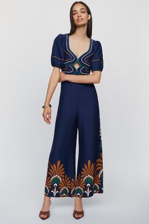Farm Rio x Anthropologie Patterned Jumpsuit