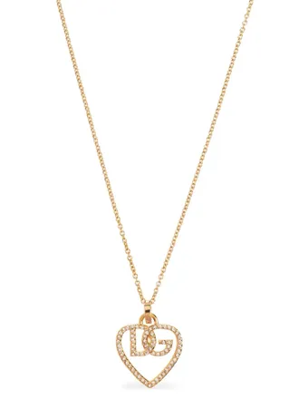 Dolce & Gabbana Strass Logo Halskette