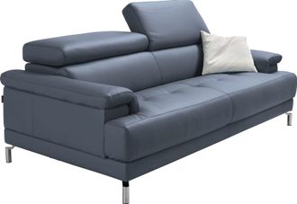 Egoitaliano 2,5-Sitzer »Soul, Design und Sitzkomfort auf hohem Niveau, tolle Details« inkl. Kopfteilverstellung für noch mehr Komfort, Designfuss