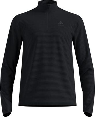 Odlo Mid Layer 1/2 Zip Essential Thermal Laufshirt für Herren | schwarz