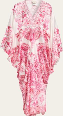 Camilla Livin La Vida Rosa T-Shape Maxi Kaftan Coverup