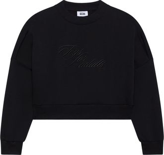 GCDS Toys Geborduurd Crewneck Los - Dames - Sweatshirts - Zwart - M - Katoen - Hoodies & sweatvesten