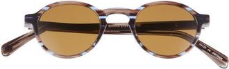 Eyebobs Board Stiff 43mm Round Polarized Sunglasses in Blue /Mocha /Polarized Brown at Nordstrom