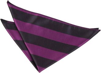 DQT Premium Woven Microfibre Striped Purple and Black Mens Fashion Casual Formal Business Handkerchief Pocket Square Hanky