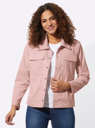 Casual Looks Jackenblazer CASUAL LOOKS Cord-Blazer, Damen, Gr. 40, beige (puder), 100% Polyester, Blazer Jackenblazer