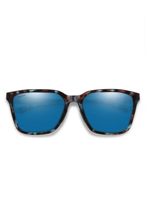 Smith Shoutout 57mm ChromaPop Polarized Square Sunglasses in Sky Tortoise /Glass Blue at Nordstrom
