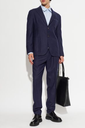 Eleventy Wool Suit, Mens, Navy Blue
