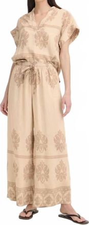 b.young Jayce Printed Pants In Beige