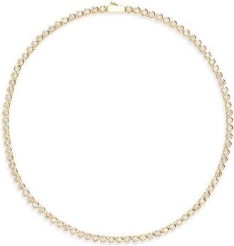 Bracha Mali Cubic Zirconia Tennis Necklace in Gold at Nordstrom