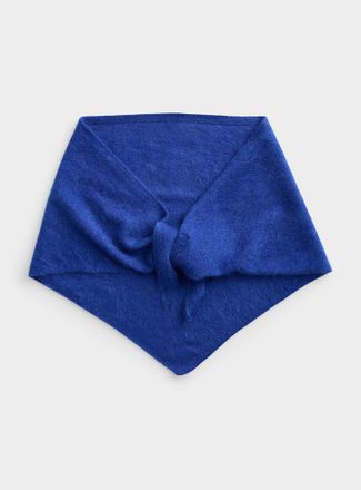 Simons Womens Lightweight brushed 100% cashmere triangular scarf