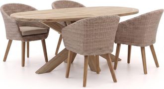 Intenso Furniture Intenso Tropea/ROUGH-Y Ellips 200cm dining tuinset 5-delig