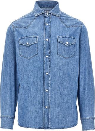 Brunello Cucinelli Cotton denim shirt Man XL