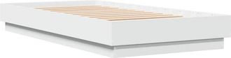 vidaXL Bed Frame without Mattress White 90x190 cm Single Engineered Wood vidaXL