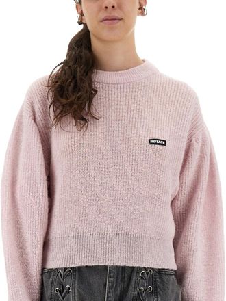 Rotate Wool Puff Sweater - Powder