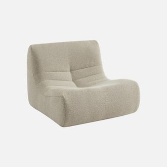 Sweeek M&oacute;dulo Para Sof&aacute; Envasado Al Vac&iacute;o Modular De Borreguito Texturizado