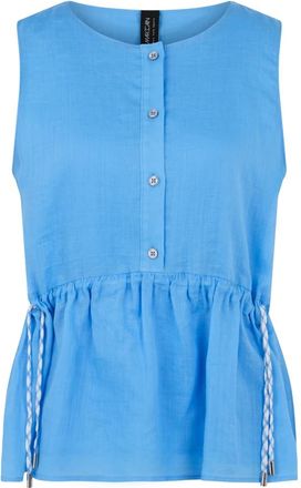 Marc Cain Top met Volants - Dames - Tops zonder mouwen - Blauw - M - Tops