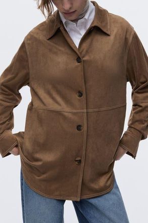 H&M Loose-fit Shirt in Brown at Nordstrom, Size X-Small