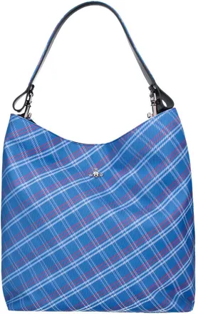 Vivienne Westwood Blue Large Lottie Stuart Tartan Fabric Shoulder Bag