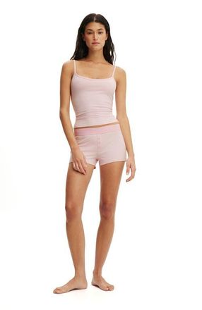Cotton On Womens Dreamy Soft Boyshort in Billy Stripe Pink Kiss at Nordstrom, Size Large