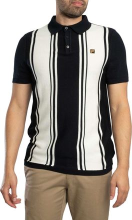 Fila Gebreid Poloshirt In Buddy Bowling-Stijl, Zwart