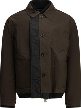 sacai gewatteerd jack Nylon Twill X Ripstop omkeerbaar
