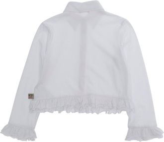 N&deg;21 Girls Shirt Cotton-Viscose White Cotton Viscose Blouses And