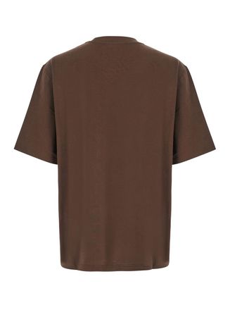 Ami ADC Embroidered Cotton T-Shirt - Brown