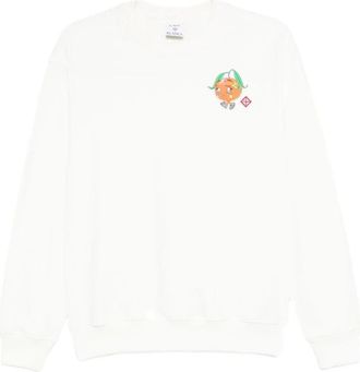 Casablanca Playful Graphic Crew Neck Sweatshirt - Dames - Sweatshirts - Wit - M - Hoodies & sweatvesten