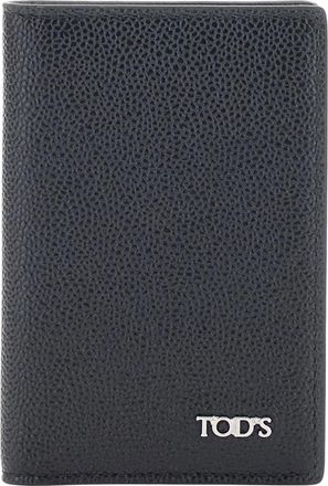 Tod's T Timeless Cardholder - Heren - Portefeuilles - Zwart - ONE Size - Leer - Accessoires