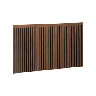 Sweeek Cabecero de madera con listones decorativos, 160cm, nogal