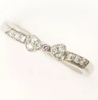 C&A Blue Pink Platinum Platinum 900 Band Ring (Pre-Owned)