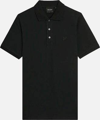 Lyle & Scott Mens Lyle & Scott superfine polo shirt JET BLACK - Size: 42