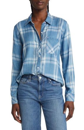 Rails Hunter Plaid Button-Up Shirt in Harbor White at Nordstrom, Size Medium