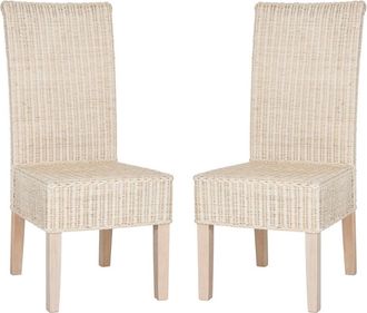 Safavieh Set Of Two Arjun Wicker Dining Chairs