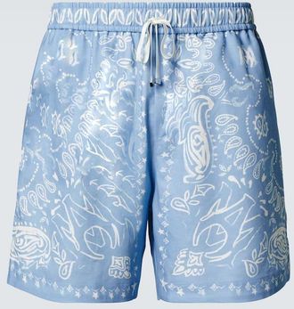 Amiri Bandana cotton-blend shorts