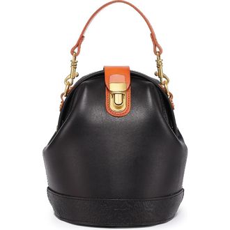 OLD TREND Doctor Bucket Leather Crossbody Bag in Black at Nordstrom Rack