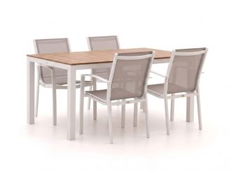 Forza Furniture Forza Altea/Fidenza 160cm dining tuinset 5-delig stapelbaar