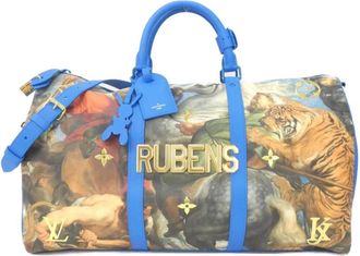 Louis Vuitton Monogram Grand Blue Coated Canvas Boston Bag (Pre-Owned)