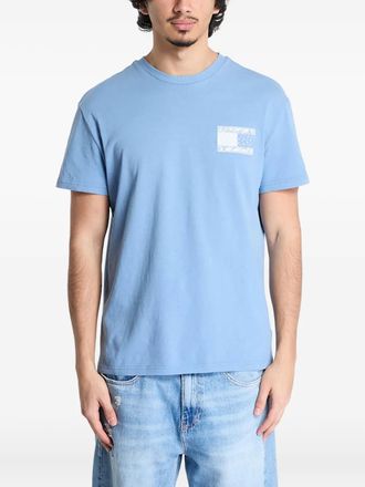Tommy Jeans paisley-print T-shirt - men - Cotton/Regenerative Cotton - M - Blue
