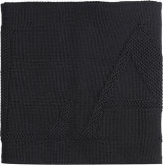 Lanvin Geborduurde Logo Sjaal - Dames - Wintersjaals - Zwart - ONE Size - Wol - Accessoires