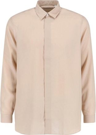 Lardini Tencel And Linen Shirt Beige