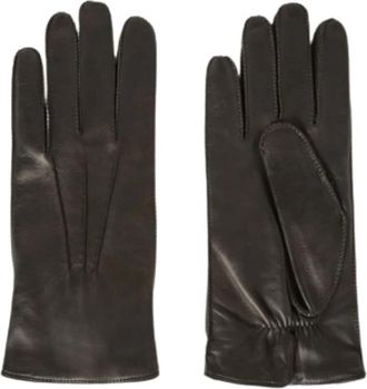 Loro Piana Zwarte Lam Lamshuid Gebreide Wollen Handschoenen - unisex - Handschoenen - Zwart - XL - Wol - Accessoires
