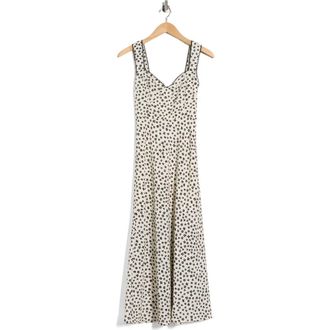 Blu Pepper Ditsy Floral Midi Dress in Cream at Nordstrom Rack, Size Medium