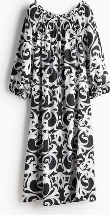 H&M Off-Shoulder-Kleid in Oversize-Passform - Schwarz