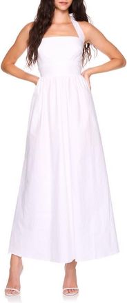 Susana Monaco Halter Neck Cotton Poplin Dress in Sugar at Nordstrom, Size X-Small